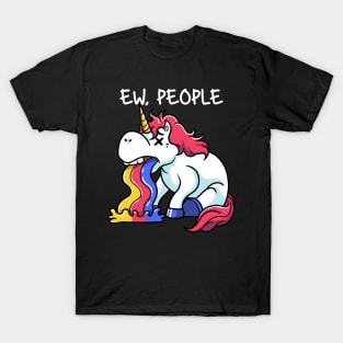 Unicorn Solitude: Embracing Serenity Away from Humans T-Shirt